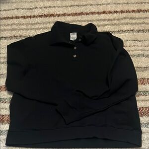 Pink Black Button-Up Polo